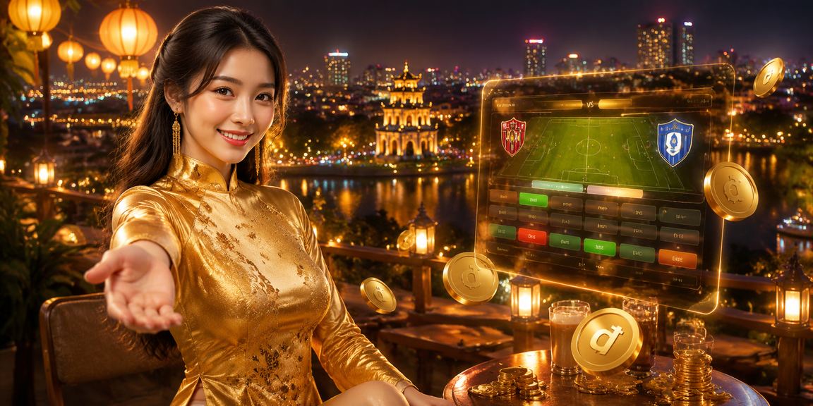 Người dùng Việt Nam trong tà áo dài trải nghiệm cá cược casino trên điện thoại tại Hà Nội